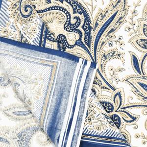 HappyKraft Handmade Floral Block Print Blue Cotton Rectangular <b>Table</b> <b>Cover</b> Eco-Friendly for Home & Hotel Use - Product Image 5