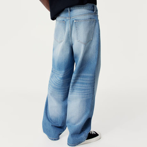 Men's Baggy <b>Soft</b> <b>Jeans</b> Wholesale Stretchable Durable All Season Style Comfortable to Wear Breathable Washed Print Woven - Product Image 2