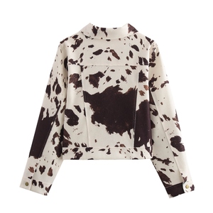 Vestes élégantes pour femmes en polyester tissé coupe-vent réversible à séchage rapide, imprimé animal, respirantes, taille XL - Product Image 2
