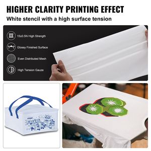 Kit per Serigrafia a 6 Pezzi con Telai in Alluminio 10x14 Pollici e Rete a Maglia 156 per Stampa - Product Image 4