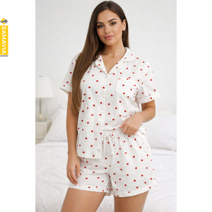 Samavia <b>Women</b>’s Cotton Summer Pyjamas <b>Set</b> | Ready Stock (RTS) & Wholesale Bulk Supply | pyjamas femme d'été en coton - Product Image 2