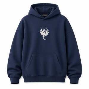 เสื้อฮู้ดดี้ผ้าฟลีซแบบโอเวอร์ไซส์สำหรับฤดูหนาว  ปักโลโก้ตามสั่ง  ลายฟีนิกซ์  สำหรับทั้งชายและหญิง - Product Image 6