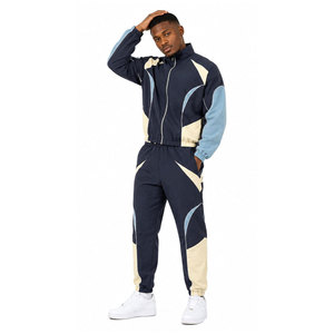 Trending Heavyweight Eco-Friendly Windbreaker Tracksuit Custom Logo Sublimation Printing Regular <b>Two</b> <b>Piece</b> Jacket Trouser <b>Set</b> - Product Image 5
