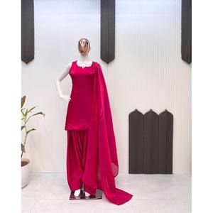 Designer Women's Party Wear Top-Bottom with Ana Dupatta Elegant <b>Set</b> - Product Image 2