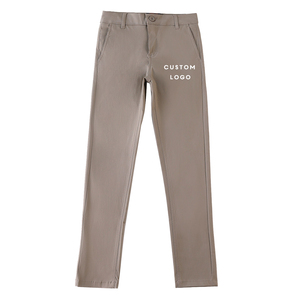 Boys Girls <b>School</b> Uniform Pants Custom Logo Woven <b>Plus</b> Flared Cargo Pants - Product Image 1