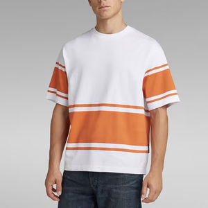 T-shirt unisexe d'été 100 % coton, personnalisé, 260-270 g, coupe oversize, manches courtes, motif uni – Pour homme - Product Image 2