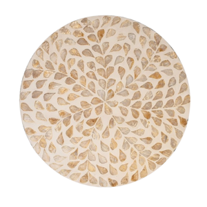 Sous-plat exquis en nacre pour mariage bohème et repas côtiers haut de gamme - Product Image 1