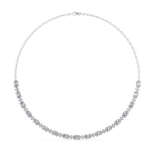 Collar con colgante de diamante cultivado en laboratorio de plata de ley 925 con garantía de calidad del 100% para mujeres, de un proveedor indio certificado por IGI. - Product Image 1