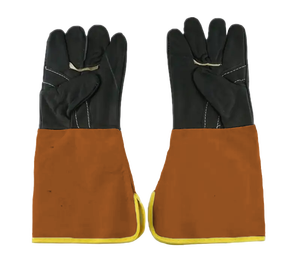 Gants de soudage TIG en cuir pleine fleur renforcé certifiés RAHEEM IMPEX RI-WG-0001, résistants aux éclaboussures de métal fondu, type industriel - Product Image 3