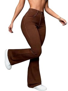 Luxury Designer <b>Boot</b> Cut Vintage Washed Denim Jeans-Runway Fashion Week Editorial Avant-garde Cotton - Product Image 1