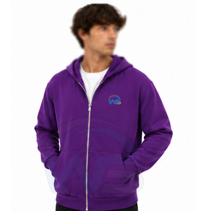 Sweat à capuche entièrement zippé sur mesure, 100% coton, tissu doux, compartiment avant, finition côtelée, séchage rapide, respirant, écologique, unisexe - Product Image 5