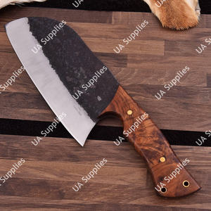 UA Supplies Couteau de chef serbe forgé sur mesure en acier inoxydable, 7 pouces, ambidextre, avec manche ergonomique en bois de rose - Product Image 3