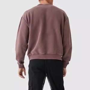 Best Selling Price Branded Quality Custom Logo Man's Fleece Sweatshirt Silk Screen Printed Embroidered Dyed Solid 100% Cotton - Product Image 4