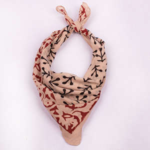 Bandana ethnique multifonctionnel en toile de coton indien respirant et écologique, imprimé à la main, motif floral, collection été Designer Craftjaipur - Product Image 1