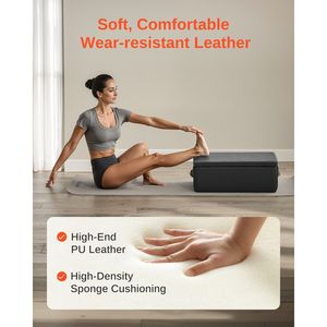 Box Pilates Premium in PU e Legno 25x17x9, Attrezzatura per Esercizi da Seduti per Reformer Pilates, Accessorio per Reformer - Product Image 3