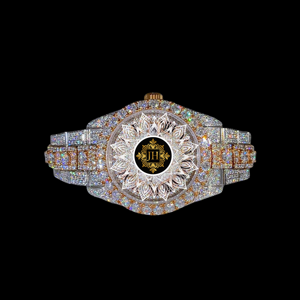 Montre de luxe pour homme sertie de diamants VVS bicolore – Style Hip Hop, entièrement pavée de diamants, avec testeur de diamants 100 % fiable - Product Image 5