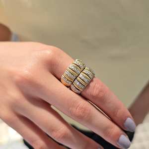 Thick Statement Cocktail Bands 1 Ct Round Lab Grown <b>Diamond</b> Dome <b>Rings</b> 10k 14k 18k Solid Real Gold Pave Set Luxury For Men Women - Product Image 2
