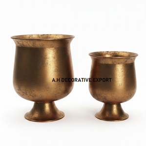 Macetas de Pedestal de Aluminio Modernas Vintage, Urnas Decorativas Rústicas de Bronce para Bodas, Jarrones para Decoración de Hogar de Lujo, Ecológicos - Product Image 1