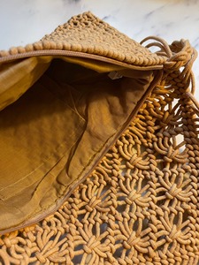 Pochette en macramé à franges, en soie nouée, pliable, tendance, pour Pâques, avec pompons, sangle réglable, vente en gros - Product Image 5