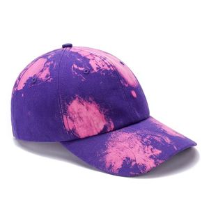 <b>Purple</b> Pink Tie Dye Baseball Cap Unisex Street Style Casual <b>Hat</b> Digital Printing 100% Cotton Spring Summer Adult Fit - Product Image 3