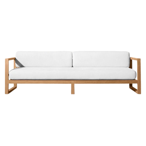 High-End Teak Wood Outdoor <b>Sofa</b> Contemporary Style with Comfortable and <b>Waterproof</b> Cushion for Hotel Villa Patio Seating - Product Image 1