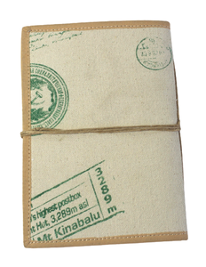 Cuaderno de lona con cubierta suave de papel de algodón hecho a mano, multicolor, con estampado de pájaros, cuaderno A5 para viajes. - Product Image 4