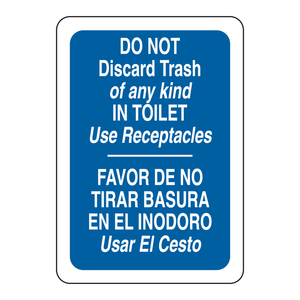 Panneau mural bilingue interdisant l'utilisation des toilettes pour les personnes de sexe masculin et les personnes de sexe féminin pour les toilettes publiques et professionnelles - Product Image 2