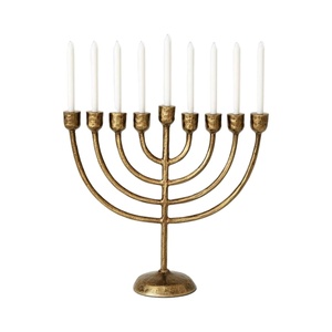 <b>Brass</b> Antique <b>Candlestick</b> Stand Metal Crafts Decorative Luxury Candle Holder For Wedding Table Decor Accessories Hanukkah Decor - Product Image 1