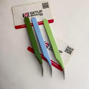Nouvelles pinces à cils GETUP BROSONS IMPEX ultra-légères à pointe creuse découpée, anti-magnétiques, à pointe lisse, en acier inoxydable de qualité supérieure - Product Image 3