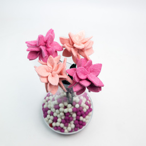 Fleurs de lotus en feutre faites à la main, style naturel, respectueuses de l'environnement, en laine, pour le printemps, en vrac, fleurs artificielles, décoration de la maison, cadeau DIY - Product Image 4