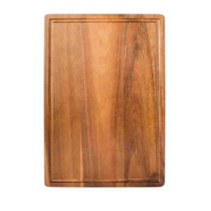 Planche à découper en bois d'acacia avec rainure pour les jus |   Planche à découper double face - Product Image 1