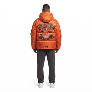 Chaqueta Acolchada Oversize de Nylon Arrugado de 160g Personalizable OEM para Hombre, Abrigo de Invierno Pesado con Relleno de Poliéster Reciclado - Product Image 2
