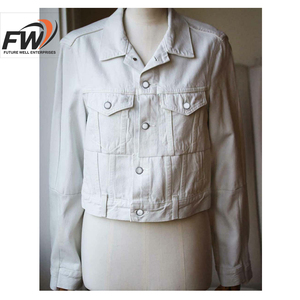 Vestes en jean pour femmes, dernières tendances, 100% coton, décontractées, automne-hiver, manches longues, séchage rapide, respirantes, couleur et logo personnalisés OEM - Product Image 2