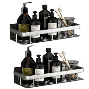 Organisateur mural de salle de bain en aluminium, étagère flottante pour armoire de salle de bain, étagère murale grande capacité - Product Image 1