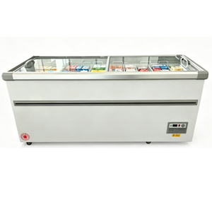 <span class=keywords><strong>Congélateur</strong></span> horizontal commercial à refroidissement direct avec porte coulissante en verre, pour glaces, viandes, etc., pour supermarchés - Product Image 1