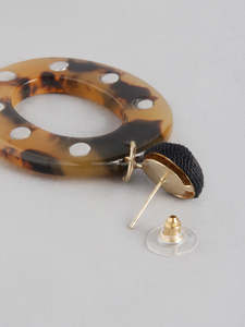 Pendiente de aro ovalado de diseño de tendencia, joyería lisa, pendientes de aros semiabiertos en forma de C, accesorios y de moda - Product Image 3