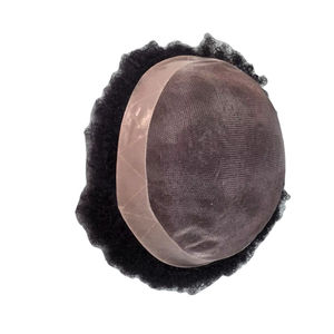 Peluca Afro de Cabello Humano Indio 100% Remy, Ondas Sueltas, Ondas Profundas, Ondas Naturales, Impermeable, con Base de Monofilamento, Taz Hair BD - Product Image 1