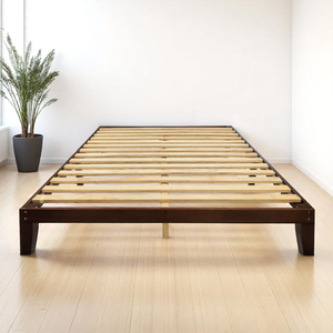Minimalist Solid Pine Wood Platform <b>Bed</b> <b>Queen</b> <b>Size</b> Assemblable Bedroom Furniture Manufacturer Vietnam Furniture Custom Support - Product Image 1