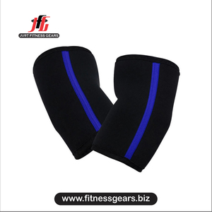 Genouillère en néoprène noir avec bordure rouge, à enfiler, compression, soutien, respirante, protection universelle unisexe toutes saisons - Product Image 1
