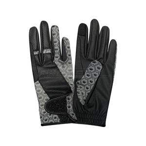Gants d'équitation d'hiver légers en cuir noir à doigts complets, avec sangle à paillettes, antidérapants, respirants, compatibles écran tactile, personnalisables, vente en gros - Product Image 5