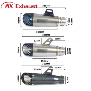 Silencieux d'échappement universel modifié en Fiber de carbone pour Moto benelli trk 502 msx125, 51mm, 61mm - Product Image 4
