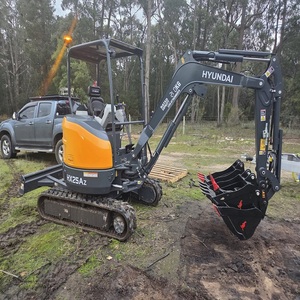 Mini-excavatrice sur chenilles Hyundai 60W d'occasion, moteur diesel 57 CV, équipement de construction, moteur, boîte de vitesses, pompe, garantie de 2 ans, à vendre - Product Image 4