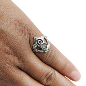 Modern Collection Rainbow Moonstone <b>Ring</b> <b>Crafted</b> From 925 Sterling Silver <b>Ring</b> Unique Design <b>Ring</b> Available At Reasonable Price - Product Image 2