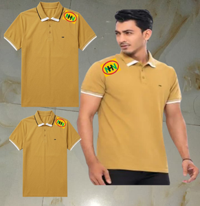 เสื้อกอล์ฟผู้ชายแบรนด์สั่งทำ ผ้าโพลีเอสเตอร์/คอตตอน แขนสั้น คอปก ทรงเข้ารูป ไซส์ใหญ่ ใส่ได้ทุกฤดู - Product Image 1