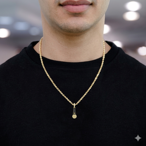 จี้ไมโครโฟนทองคำแท้ 10K ประดับเพชรโมอิสซาไนต์ สร้อยคอแบบสั่งทำได้ สไตล์ฮิปฮอป สตรีทมิวสิค คาราโอเกะ เครื่องประดับแฟชั่นสำหรับทุกเพศ รูปทรงเรขาคณิต ทันสมัย - Product Image 5