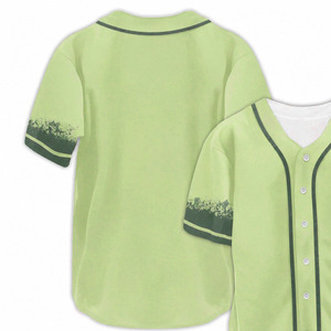 Maillot de baseball pour équipes, col rond oversize, manches courtes, style hip-hop, vente en gros, maillot de baseball uni de haute qualité pour hommes - Product Image 2