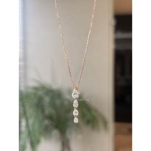 Collier pendentif moderne en or 14 carats avec diamant de laboratoire taille poire serti clos, 0,75 ct, bijou de luxe pour femme, cadeau et mariage - Product Image 5