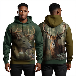 Sweat à capuche en coton pour homme, imprimé, décontracté, pour l'extérieur, mode, pull-over, vêtement graphique, doux, de qualité supérieure, pour tous les jours - Product Image 3