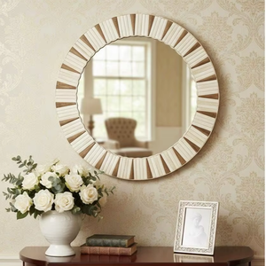 Espejo Decorativo de Pared Rectangular con Diseño Art Deco Indio Moderno, Incrustaciones de Hueso, Iluminado, Sin Marco, con Estilo Nuevo - Product Image 1