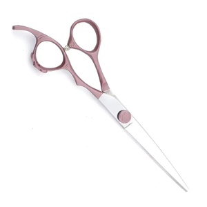 Ciseaux à cheveux professionnels durables en acier inoxydable 4Cr13, 28 dents, pointe acérée, pour droitiers, manche long, poignée en caoutchouc, usage en salon - Product Image 4